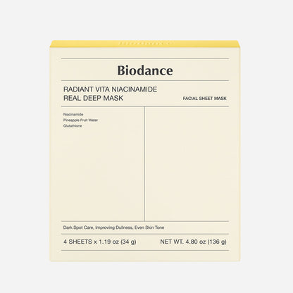 Biodance - Radiant Vita Niacinamide Real Deep Mask (BUY 3 GET 4)