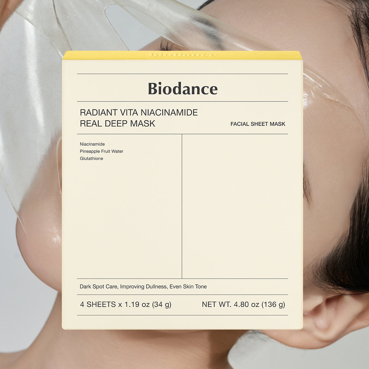 Biodance - Radiant Vita Niacinamide Real Deep Mask (BUY 3 GET 4)