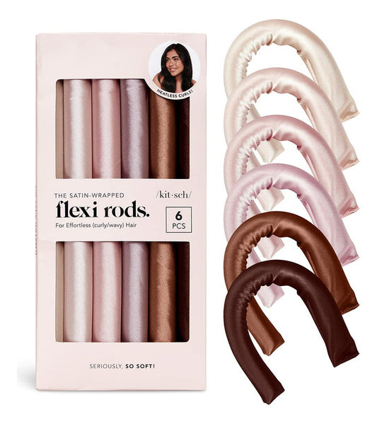 Kit (6 pieces) Kitsch Satin Heatless Hair Curler - Hair Styler