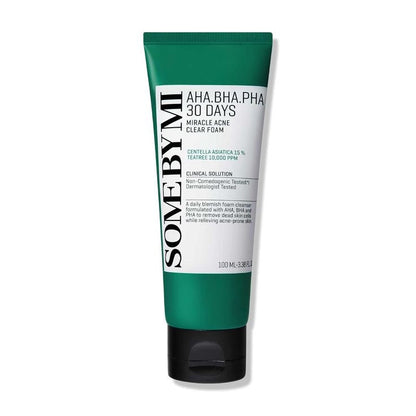 SOME BY MI - Miracle Acne Clear Foam Aha-Bha-Pha Facial Cleansing Foam 100ml