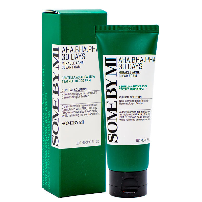 SOME BY MI - Miracle Acne Clear Foam Aha-Bha-Pha Facial Cleansing Foam 100ml